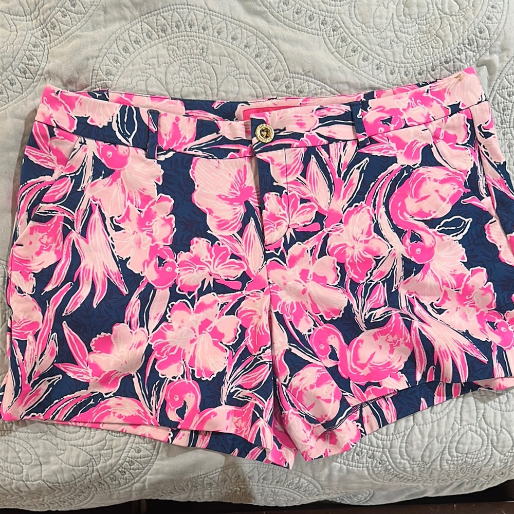 Floral Pink and Blue Women's Shorts